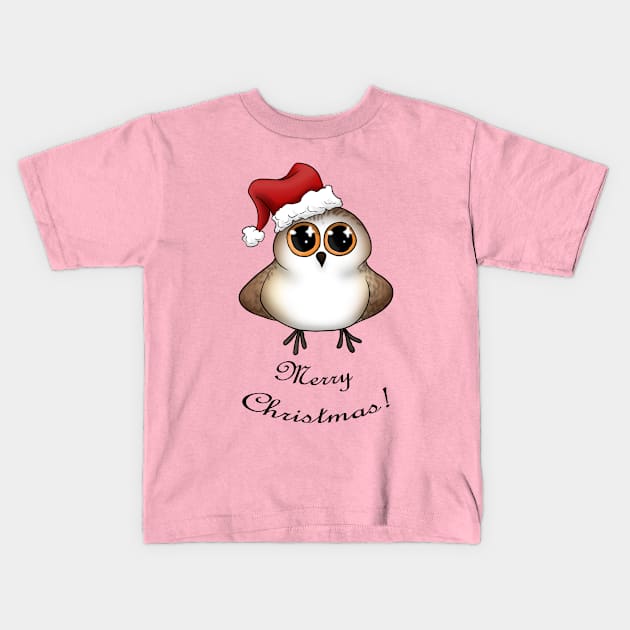 Christmas Owl. Kids T-Shirt by Owl Yer Needs